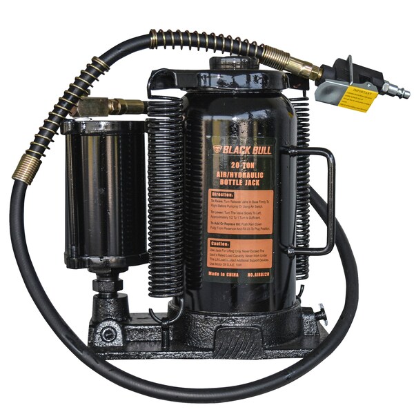 Black Bull Manual Air/Hydraulic Bottle Jack, 20 Ton AIRBJ20 - main